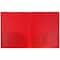 JAM Paper Heavy Duty Plastic 2-Pocket Folders, 6ct.